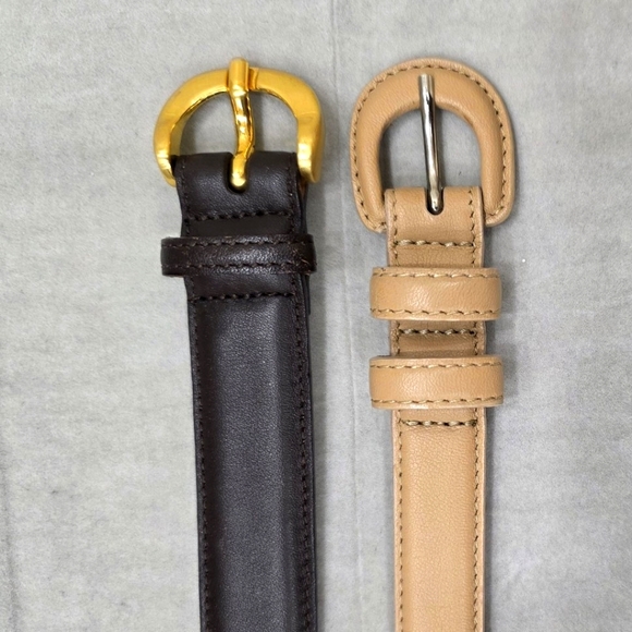 2 Talbots belts women\'s size small  1-tan 1-brown leather main image 12